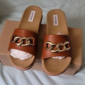 Steve Madden Women's Brown Slide Sandals